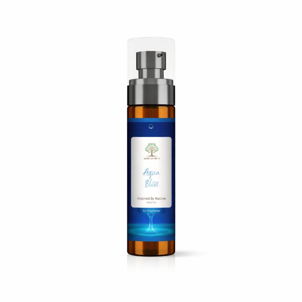 Room & Linen Spray 100ml Alcohol Free Air Freshener – Long Lasting Home Fragrance Mist for Bedroom, Bathroom, Car & Fabric Freshener – 12 Scents Available (Aqua Bliss)