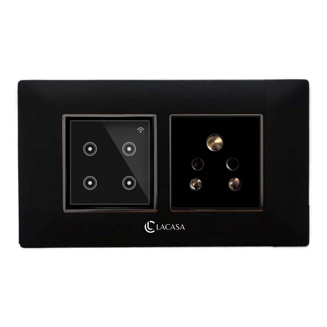 LACASA - 4 Module Smart Switch Plate/Board - Compatible with Google Assistant/Alexa - 141S-image-32