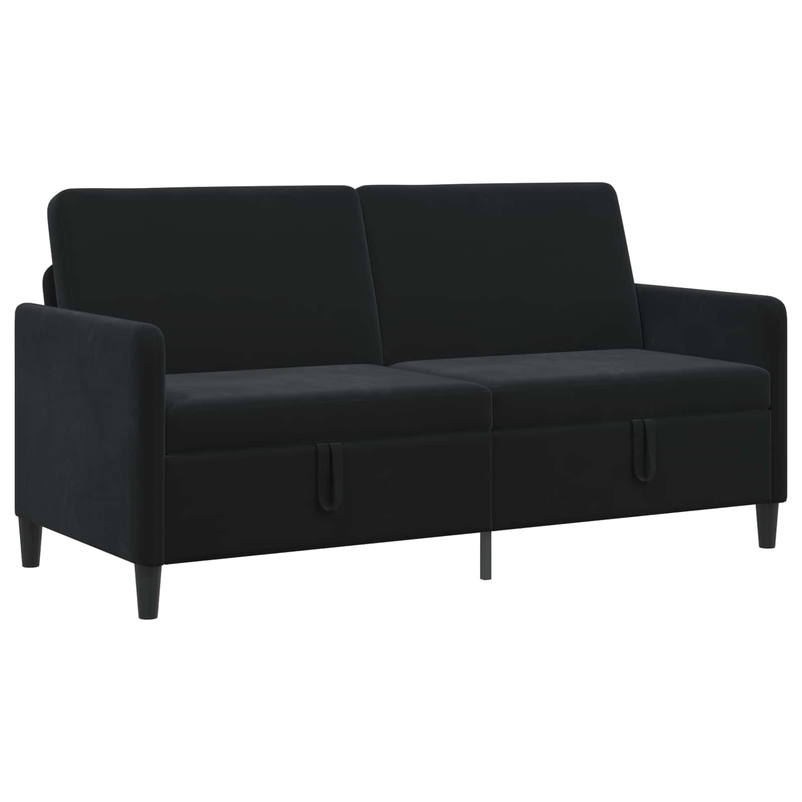 vidaXL Sofá con Almacenamiento Negro 172 x 78 x 87 cm Poliéster