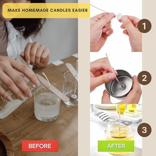Kit de mechas para velas 50 unidades con accesorios miniatura 3