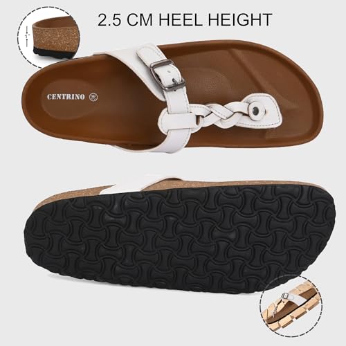 Image of Centrino Women's Berkin-Style Slip-On Sandals | Open Toe Design | Soft PU Footbed | Lightweight & Comfortable | Arch Support | On-Grip Sole | Casual Outdoor Wear (7695)