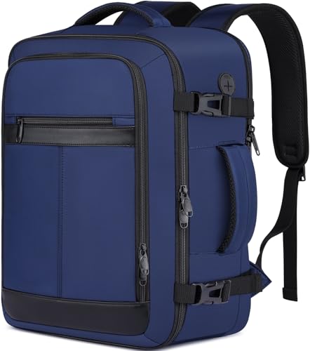 Image of Travel Backpack for Men,Carry On Backpack with Shoe Pouch, TSA 15.6 inch Laptop Back Pack Flight Approved, College Gym Bag Casual Daypack for Weekender Business Hiking,Bookbag Travel Essentials,Blue