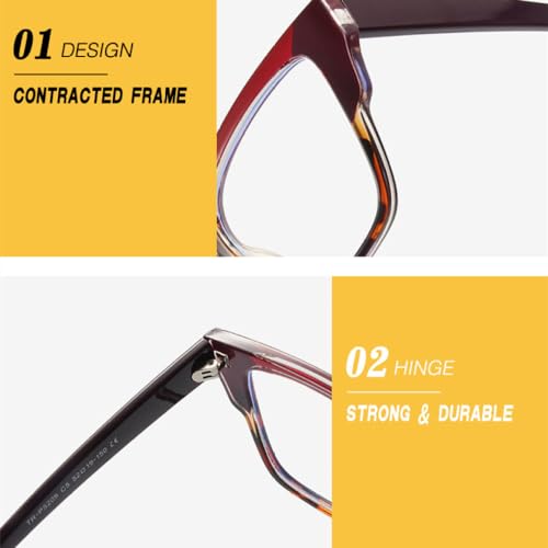 Lunettes oeil de chat coloré avec monture polygone géométrique et audacieuse