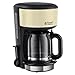 Produktbild Russell Hobbs Glas-Kaffeemaschine Colours Plus+ Classic Cream, 1.25l, Brausekopf Technologie, Glaskanne, 1000 Watt, 20135-56, creme
