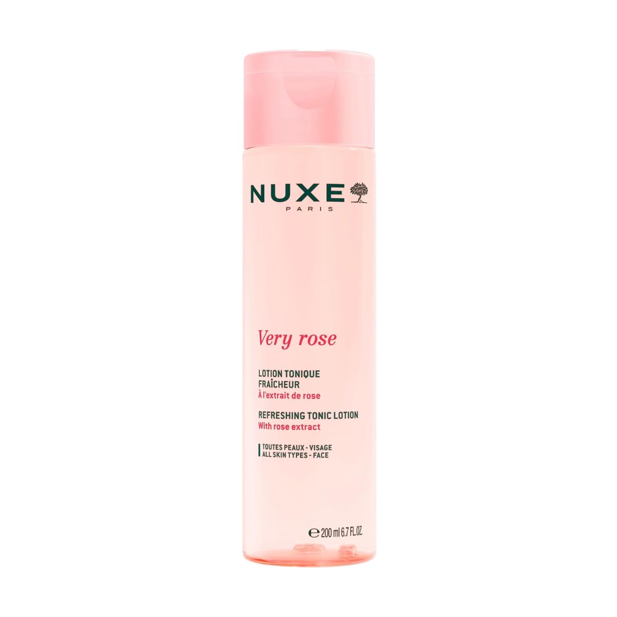 NUXE Very Rose Refreshing Tonic Lotion. Facial Toner for Sensitive Skin, with Rose Water, 6.7 Fl Oz