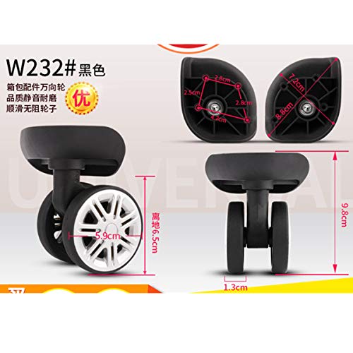 Luggage Suitcase Wheels,Swivel Wheel Replacement Luggage Travel Suitcase Wheels Plastic Bearings Repair Set for Luggage Kits Pack of 2 (DL-w232)2