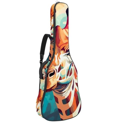 Housse de guitare étanche à motif girafe pour cours et concerts