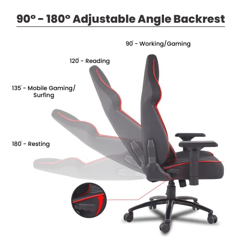 Green Soul Glance Multi-Functional Ergonomic Gaming Chair, Premium Leatherette Chair with Best in Class Comfort, Adjustable Neck & Lumbar Pillow,... - Image 7