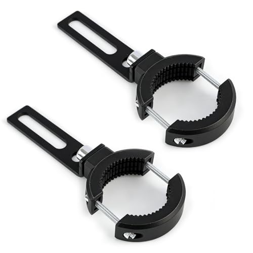 Support Universel Phare Moto 2 Pièces, Fixation sans Perçage pour Feu LED Barre Lumineuse, Tubes 20-38mm