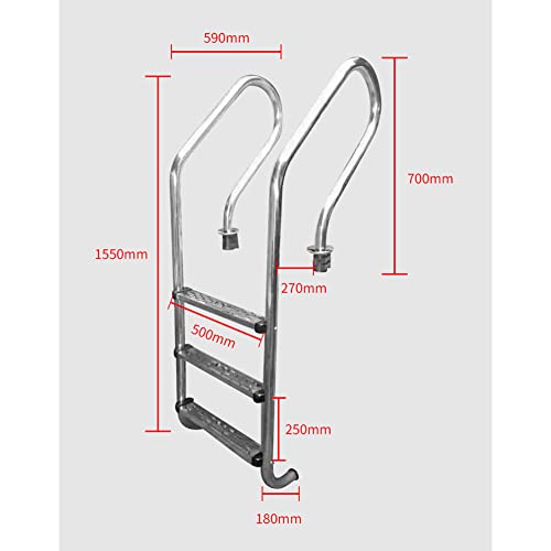 Escalera para piscina acero inoxidable 3 niveles miniatura 4