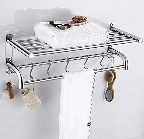 Étagère murale en inox pour organiser la cuisine et suspendre les torchons avec style