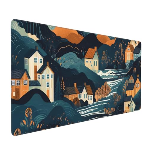 Tapis de souris de jeu et de bureau décoratif motif Montagnes pour sublimer votre espace de travail