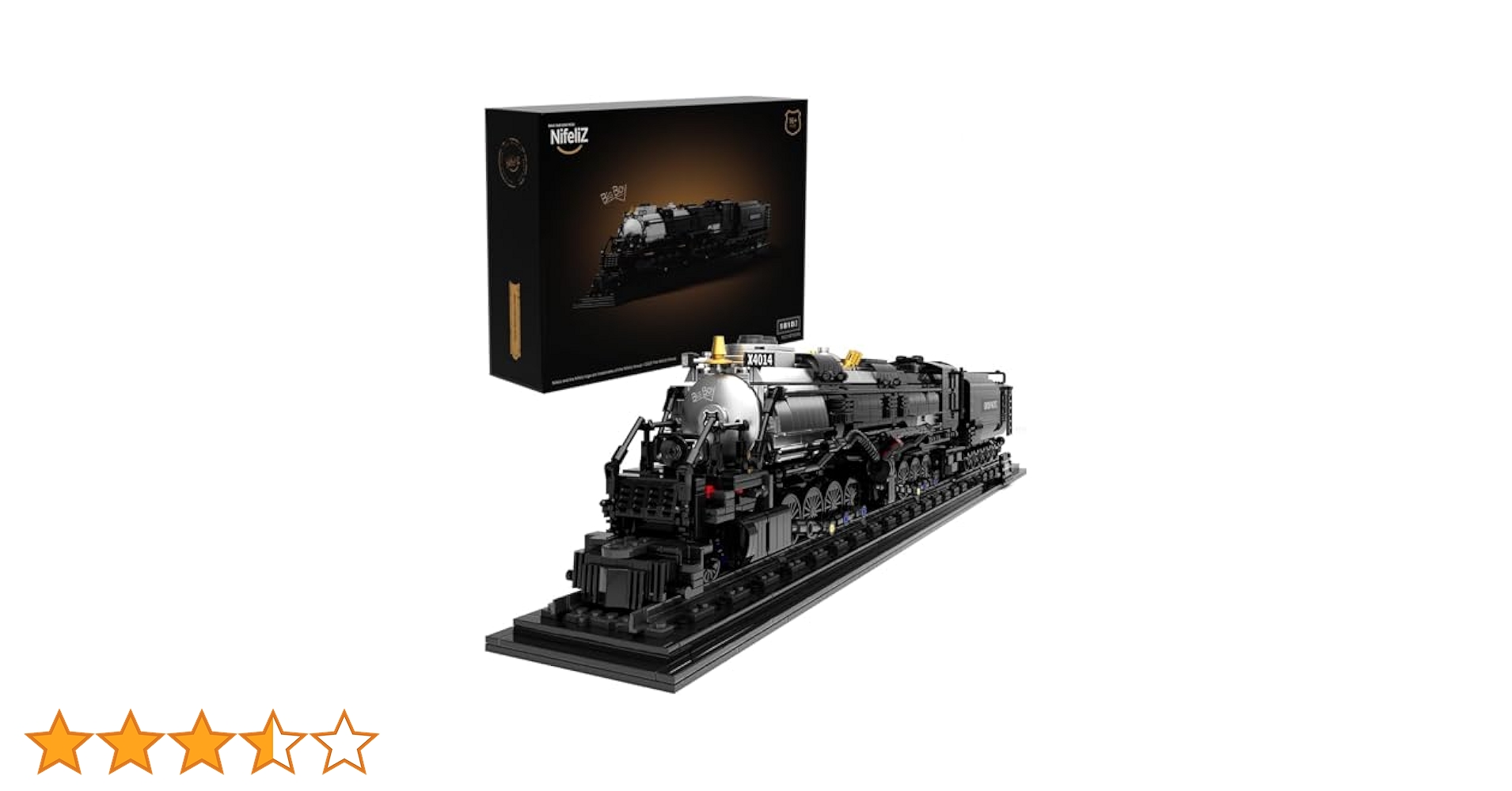 Nifeliz ビッグボーイ 蒸気機関車 組み立てセット 1818 ブロック Amazon.com: Nifeliz Big Boy Locomotive, Articulated Steam