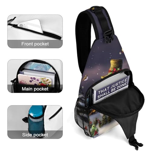 Morrales Sling Snowman Birds para Mujer y Hombre miniatura 4