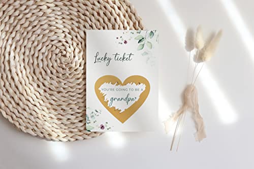 Image of Joli Coon Pregnancy announcement scratch card - You are going to be a grandpa - Baby announcement - Eucalyptus