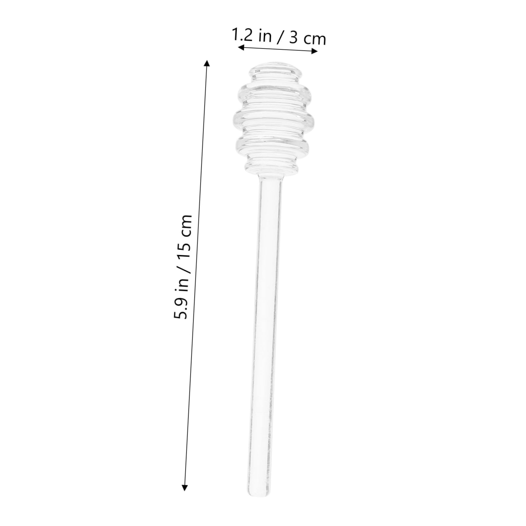 OKUMEYR 3pcs Honey Stirrer Honey Sticks Jam Stir Sticks Vitroleros Para Mini Honey Spoons for Tea Honey Can Accessories Clear Jars Honey Dippers Server Mini Jam Transparent Glass re-usable