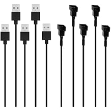5Pcs USB to 3Pin PWM PC Fan 5V USB Sleeved Fan Power Adapter Cable, USB to 3 Pin Case Fan Computer Cooler Cooling Fan Power Cable 11.8inch 30cm