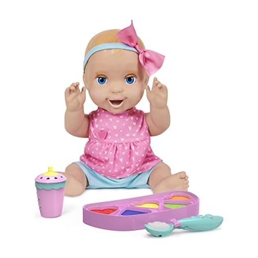 Mealtime Magic Mia, Interactive Feeding Baby Doll, Recognizes Over 50 Foods with Lifelike Reactions and Over 70 Sounds