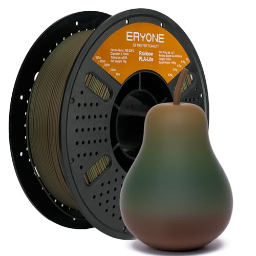 Image of ERYONE PLA Lite Rainbow 3D Printer Filament, Army Camo Color Changing Filament 1.75mm, Multicolor PLA for 3D Printing, Gradient 1KG Spool (2.2 lbs) Fit Most FDM Printers