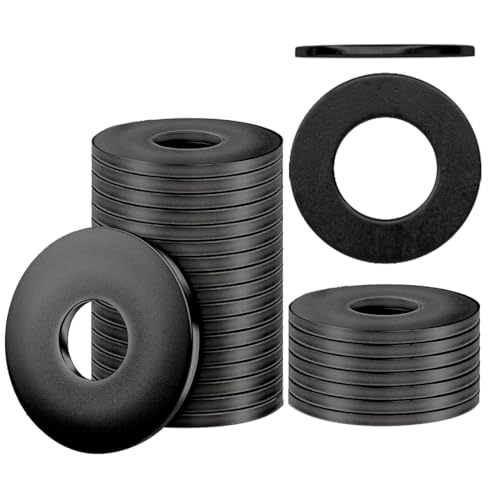 YOYEAH 25 Piezas Arandelas M8 Negro Acero Inoxidable A2 V2a Arandelas Arandelas de Acero Inoxidable para Tornillos Tuercas y Varillas Roscadas