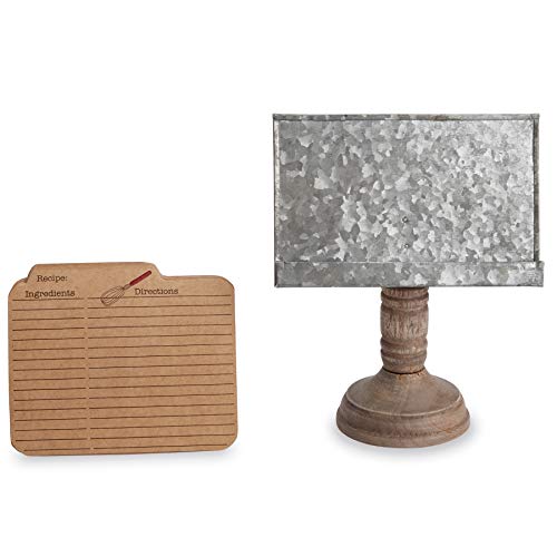 Mud Pie Stand Recipe Card Holder, 8" X 6 1/2", Gray, Brown #TOP1