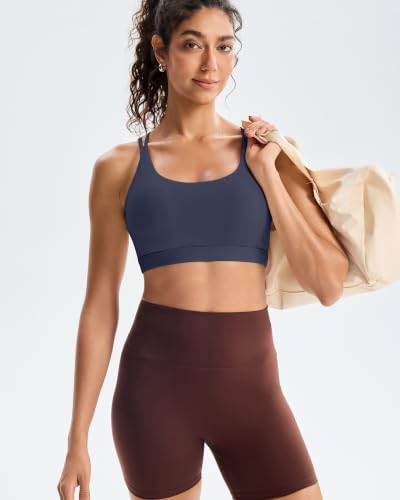Image of RUNNING GIRL Sports Bras for Women,Padded Sports Bra Tank Top Sexy Crisscross Back High Impact Longline Workout Yoga Bra