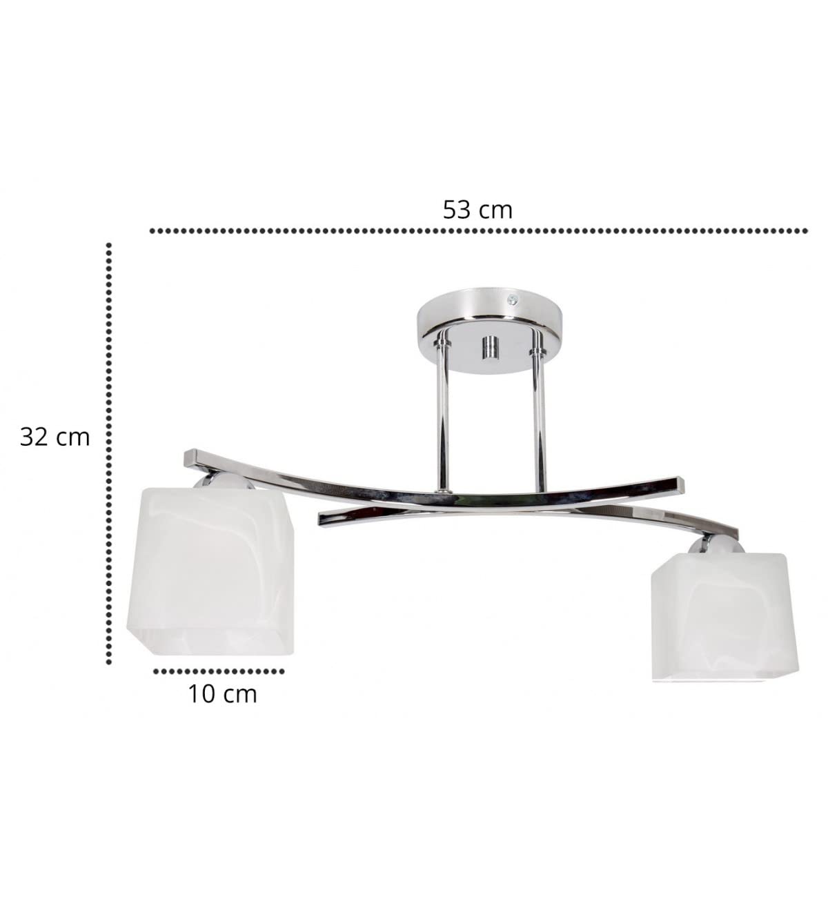 Lampadario Industriale Edison 5 Luci - Soffitto In Metallo Giallo Per Interni - Foto 3