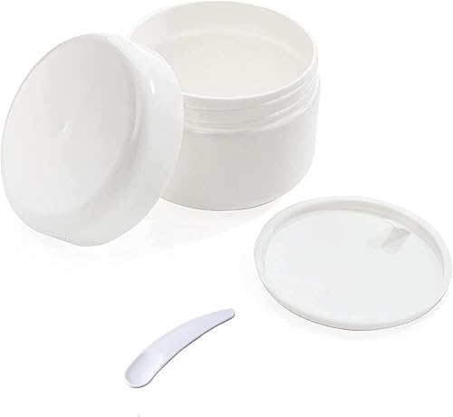 Miniatura 2 de Tarros de maquillaje cosméticos de plástico vacíos blancos de 0.7 fl oz con tapa de cúpula y forro interior para crema facial, bálsamo labial,