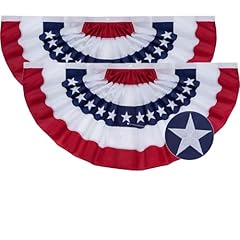 3x6 FT USA Pleated Fan Flag (2 PCS)