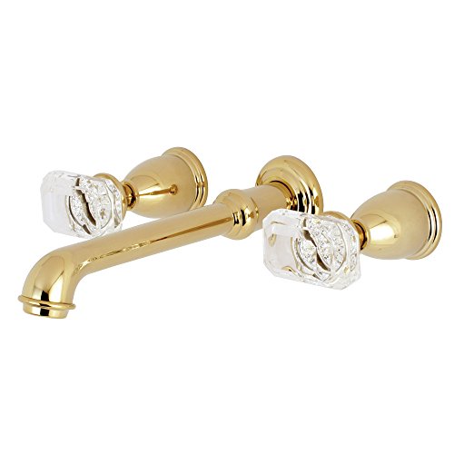 Promo Discount Up To 70% Off Kingston Brass KS7022KRL Krystal Onyx Roman Tub Faucet, 10-7/16" in Spout Reach, Polished Brass