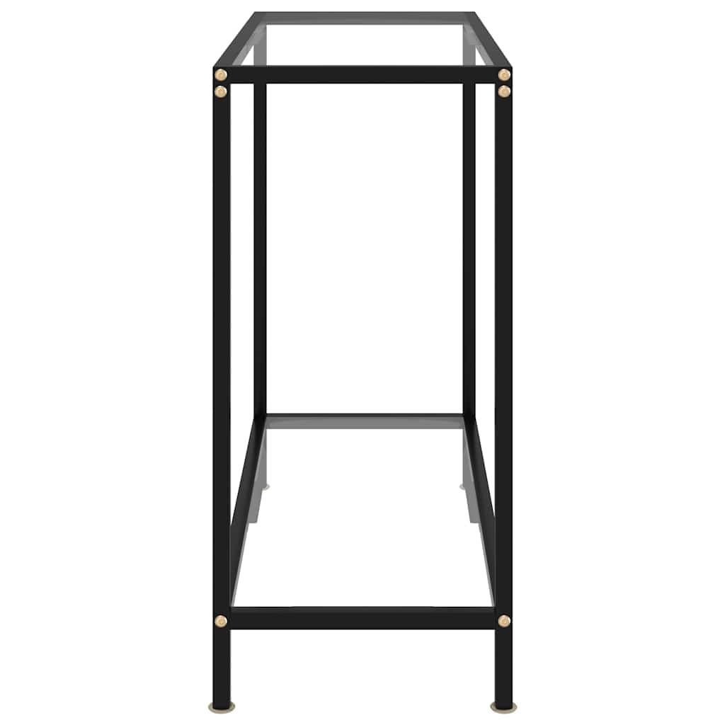 Konsolentisch Transparent 80x35x75 cm Hartglas Stahl Beistelltisch Ziertisch Wohnzimmertisch Nachttisch Pflanzentisch Sofa Sessel
