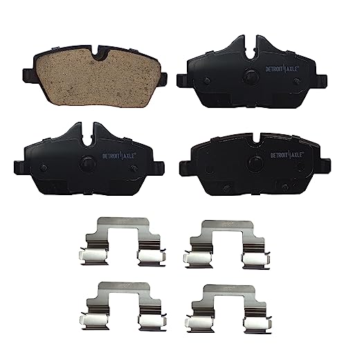 Image of Detroit Axle - Front Brake Pads for 2007-2024 Mini Cooper, Ceramic Brake Pads w /Hardware 2008 2009 2010 2011 2012 2013 2014 2015 2016 2017 2018 2019 2020 2021 2022 2023 Replacement