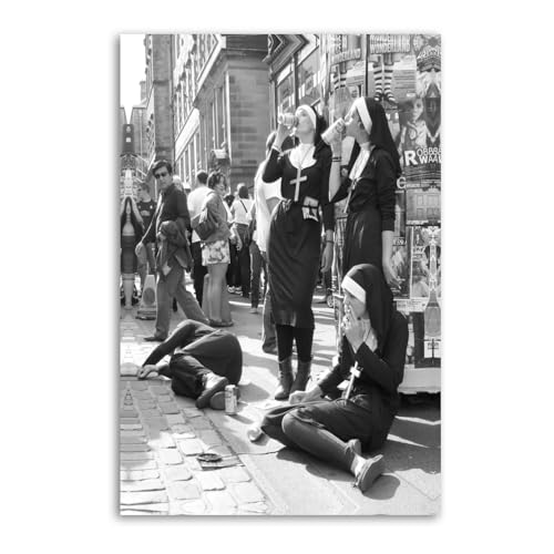 Fkknpvr The Drunk Nuns Are Andrew Dedousis, Frank Ashe, Andy MacTaggart, And Joseph Barron Canvas Art Poster And Wall Art Picture Print Modern Family Bedroom Decor Posters 24x36inch(60x90cm)