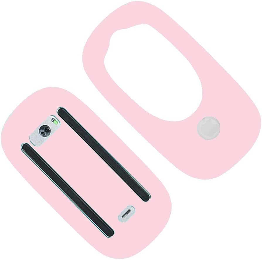 Image of RAYA Silicone Case Cover for Apple Magic Mouse 1 /2, Shockproof & Scratchproof, Light Pink
