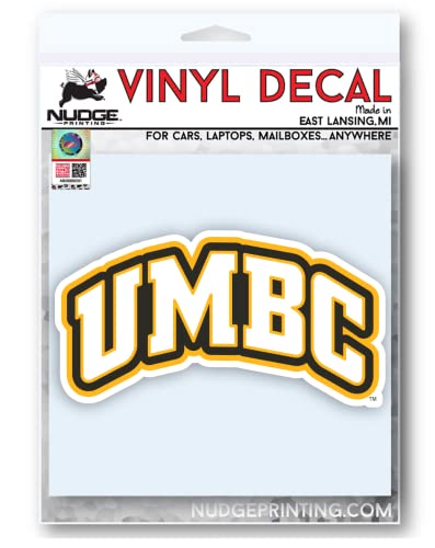 Image of University of Maryland Baltimore County Golden Retrievers Arched UMBC Weatherproof Vinyl Sticker Car Decal from Nudge Printing