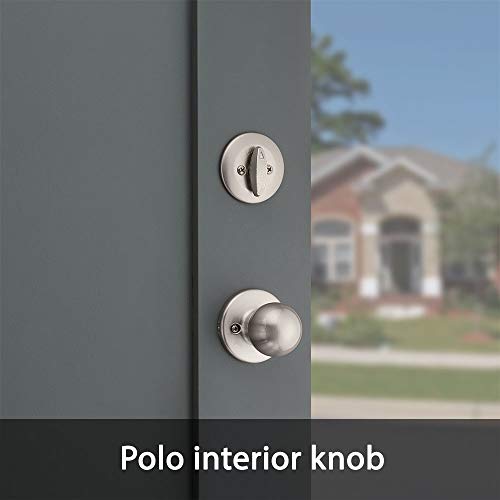 Kwikset Dakota Front Door Lock Handle and Deadbolt Set, Entry Handleset Exterior with Interior Door Knob, Satin Nickel, Pick Resistant SmartKey Rekey Deadbolt Security by Kwikset - Image 3