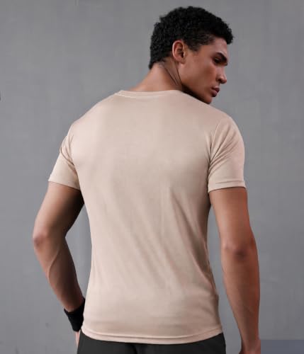 Image of CHKOKKO Gym T Shirts for Men Workout Activewear Solid Quick Dry Sports Tshirt for man Breathable Lightweight Half Sleeve Regular Fit Round Neck Running Boys T Shirt