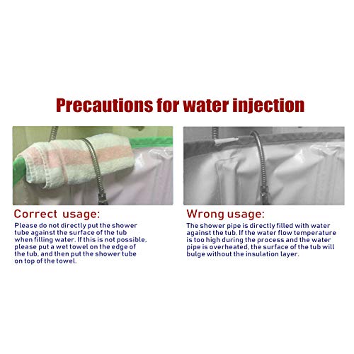 Vasca da bagno gonfiabile, pieghevole, mobile, 70