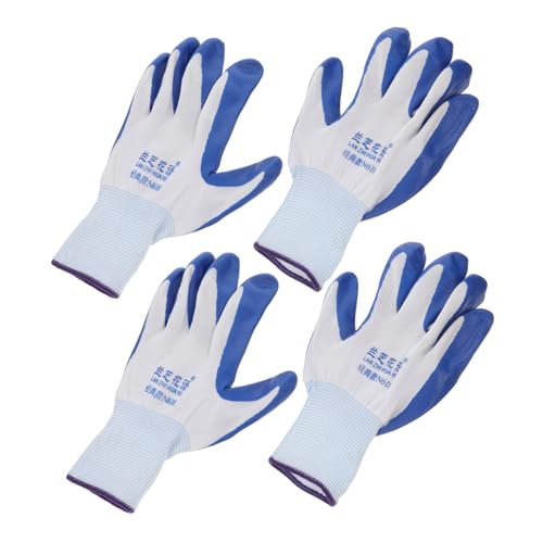 Angoily 2 Pares guantes anti mordeduras Agarre guantes de entrenamiento para mascotas guantes de sol pegatinas guantes protectores guante de protección de manos de polivinilo Blue