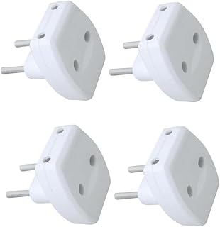 محول فيشة كهربائية ثلاثية عبوة من 4 قطع