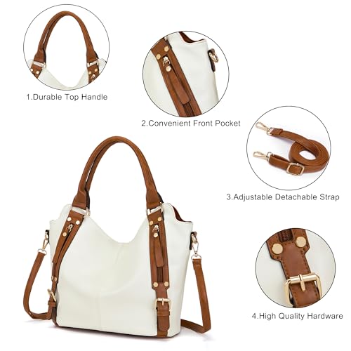 Bolso cruzado para mujer set 2 piezas de cuero PU suave miniatura 4