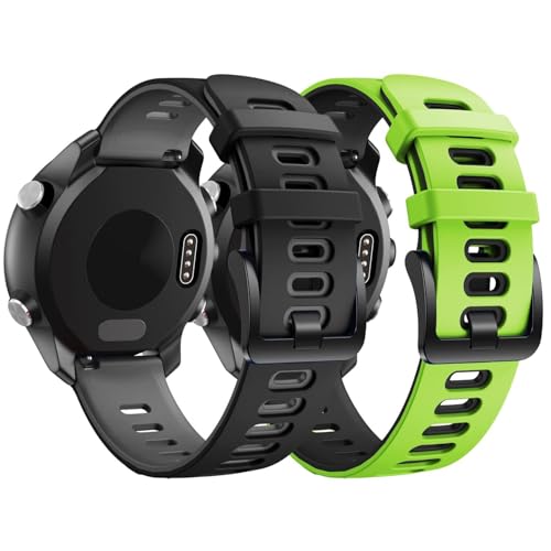 Bracelet silicone 20mm anti irritation pour Galaxy Watch 4 et Garmin Vivoactive 3