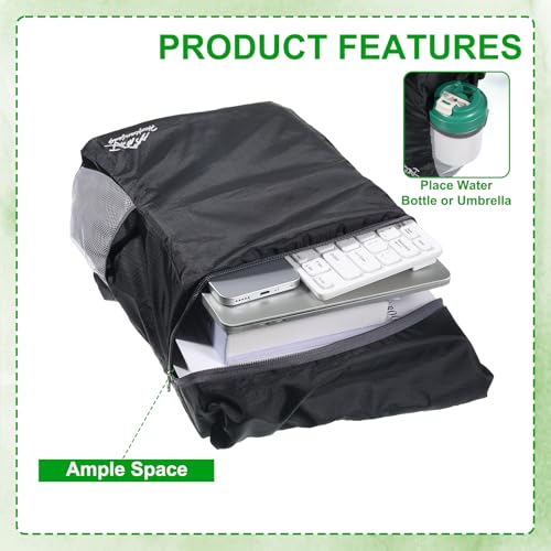 Mochila Plegable Ultraligera Negra para Senderismo miniatura 4