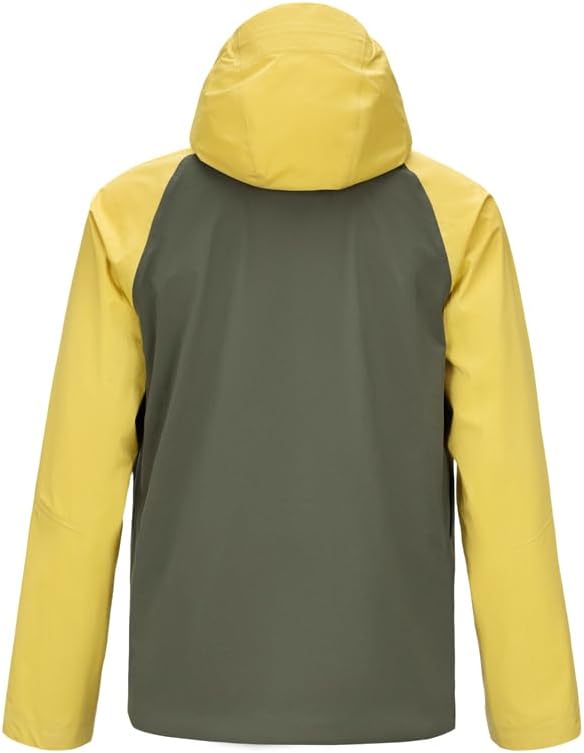 HELIX Men's Hardshell Jacket with Hood Waterproof Windbreaker Lightweight Rain Shell Jacket for Outdoor Hiking Travel