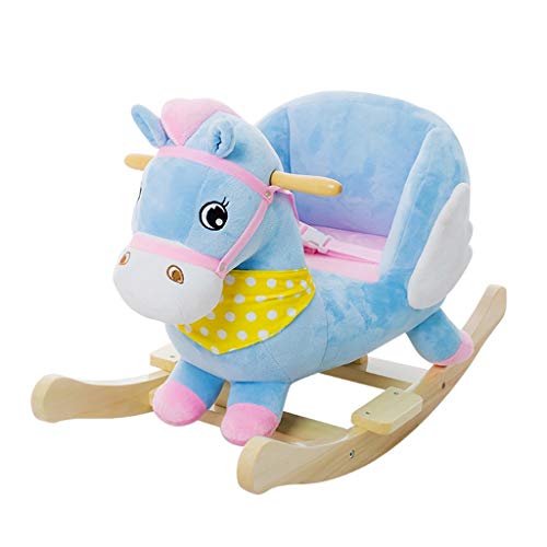 Schaukelpferd Baby Spielzeug Dual-Use-Massivholz mit Musik Baby Schaukelstuhl 1-3 Jahre altes Geschenk Schaukelspielzeug…