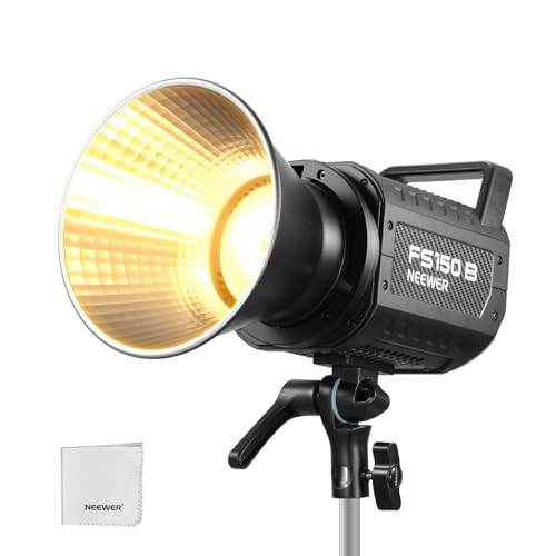 NEEWER FS150B LED Studio Videolicht 2,4G/APP Steuerung, 130W Videoleuchte Bi Farbe COB Dauerlicht mit Reinigungstuch für Fotografie Videoaufnahme 4...
