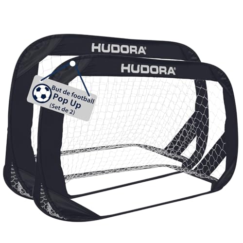 HUDORA Pop Up But de Foot mini cages de football pliables adultes enfants noir