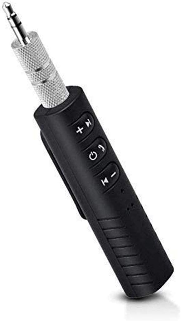 Bluetooth Audio Receiver For HTC One (M8) dual sim Original Wireless car bluetooth Audio receiver With 3.5mm Jack Aux Cable With Mic call receiver Calling Function car bluetooth speaker Stereo system Car Bluetooth Earphone Hands-free USB Led FM Transmitter Gadgets Music receiver Phone Receiver one touch Connect Reciever A - Black