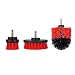 Produktbild 3 Stück/Set Reinigungspinsel Wandfliesen Fugenmörtel Power Schrubber Tub 2/8,5/10,2 cm Reiniger Combo für die Reinigung von Möbel, Küche, Fußböden, Ziegel, Fugen und vieles mehr Free Size rot