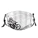 Produktbild Motorrad Motocross Fahrer Bild Grunge Hintergrund Poster Stil Monochrome Kunstwerk Druck Sturmhaube Unisex Wiederverwendbare winddichte Anti-Staub-Mund Bandanas